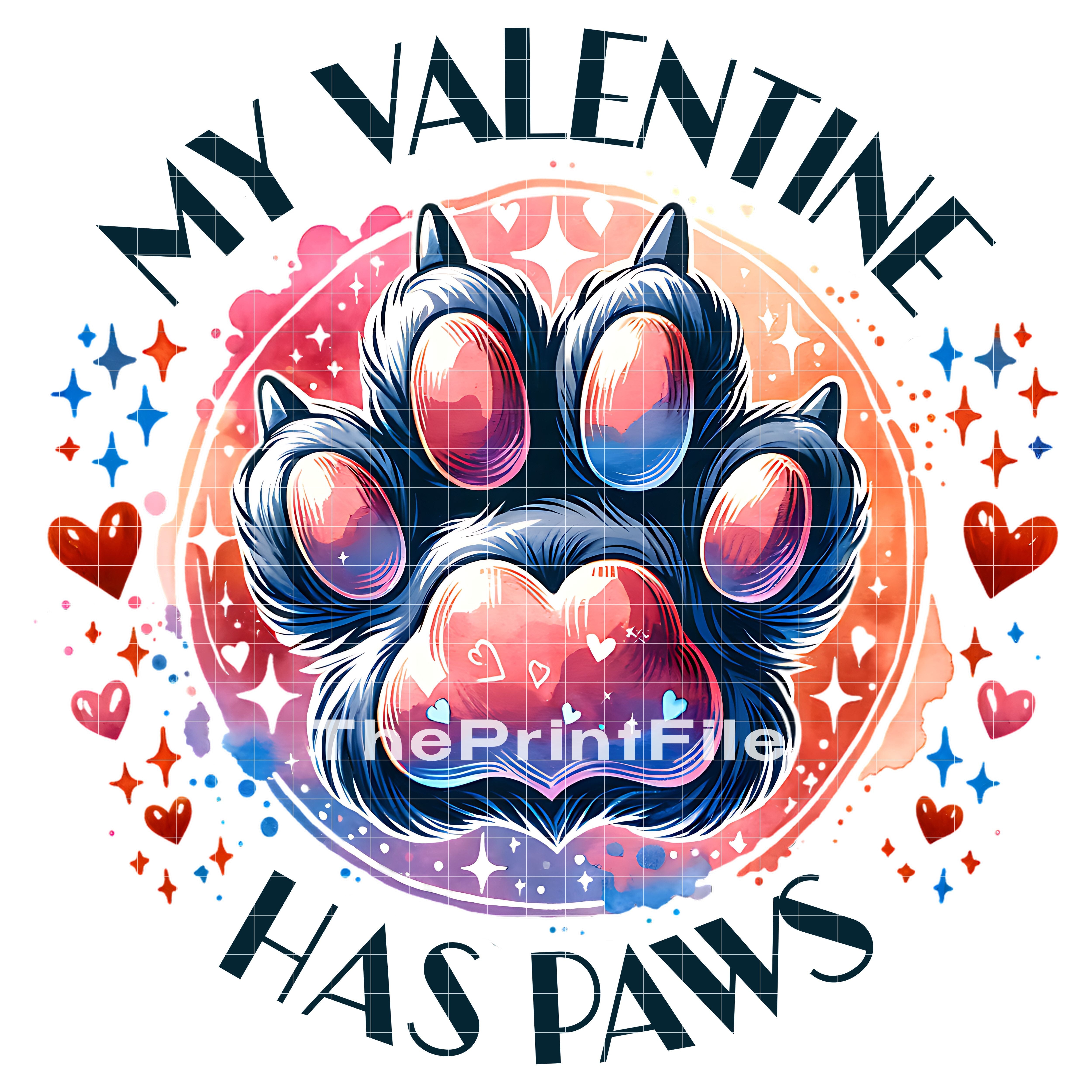 My Valentine Has Paws Png
