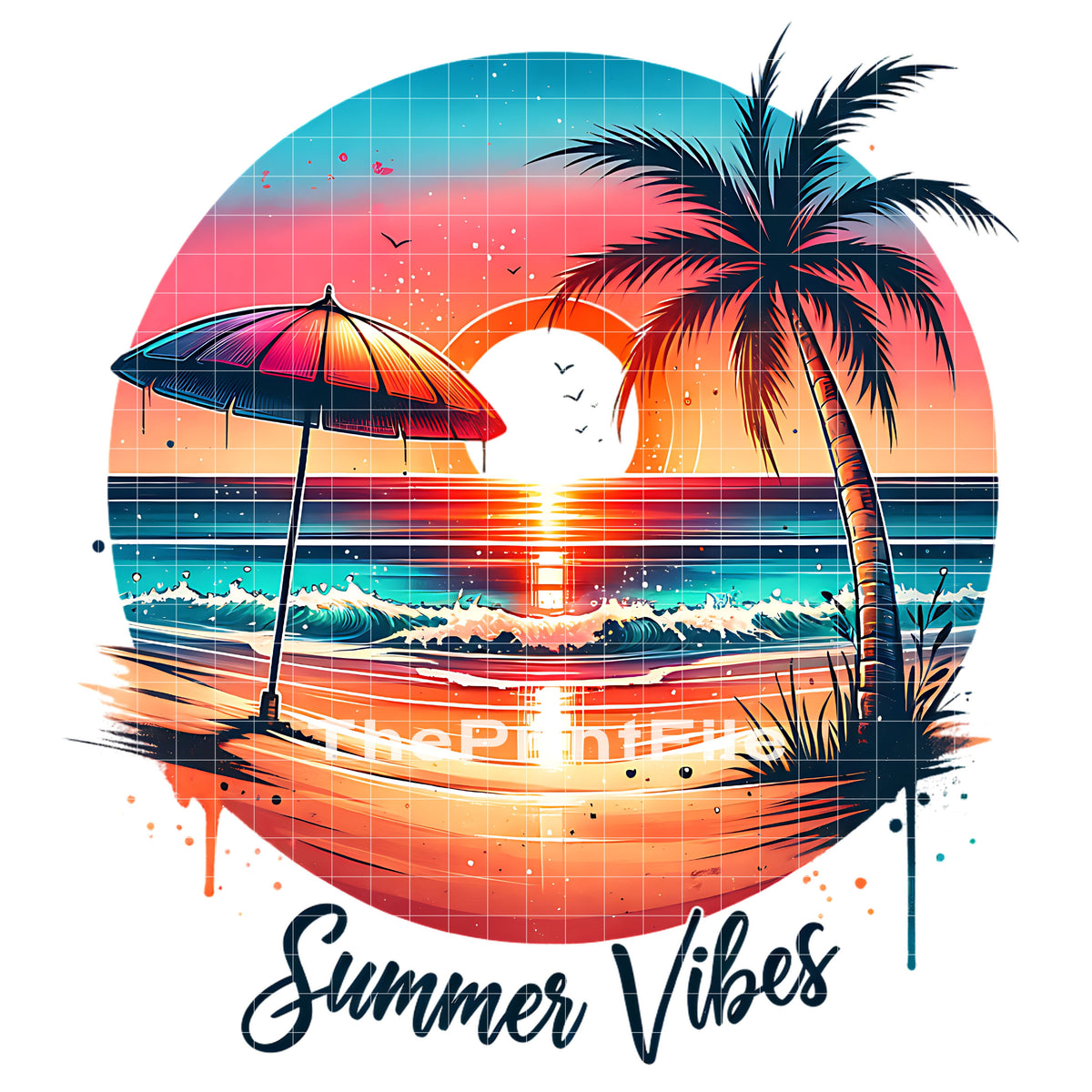 Summer Vibes Beach Png
